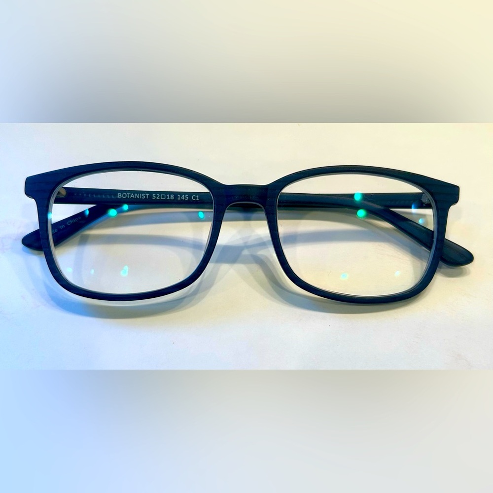 eyebuydirect Botanist Eyeglasses Frame Matte Blue w/ Stripe 52-18-145 EUC